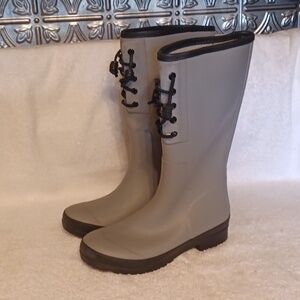 Sperry waterproof rubber boots  women's size 6 gray